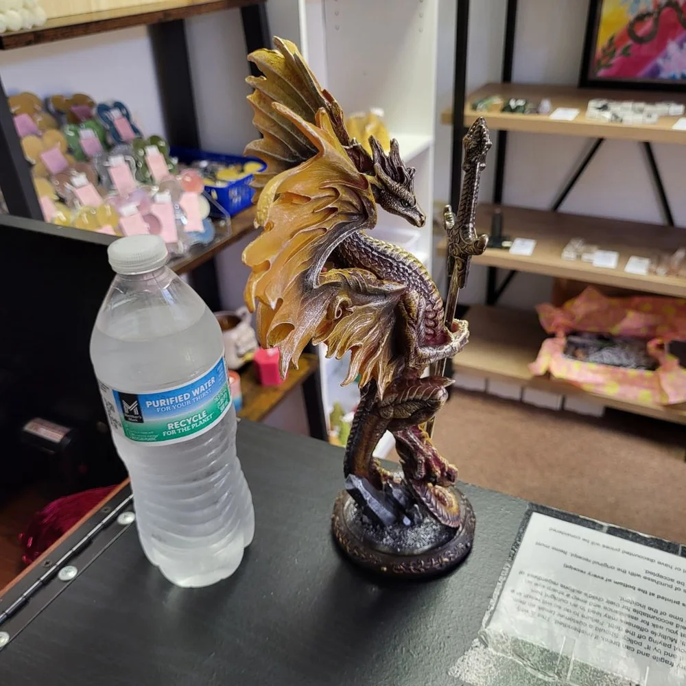 Flame blade letter opener collector dragon with original box
